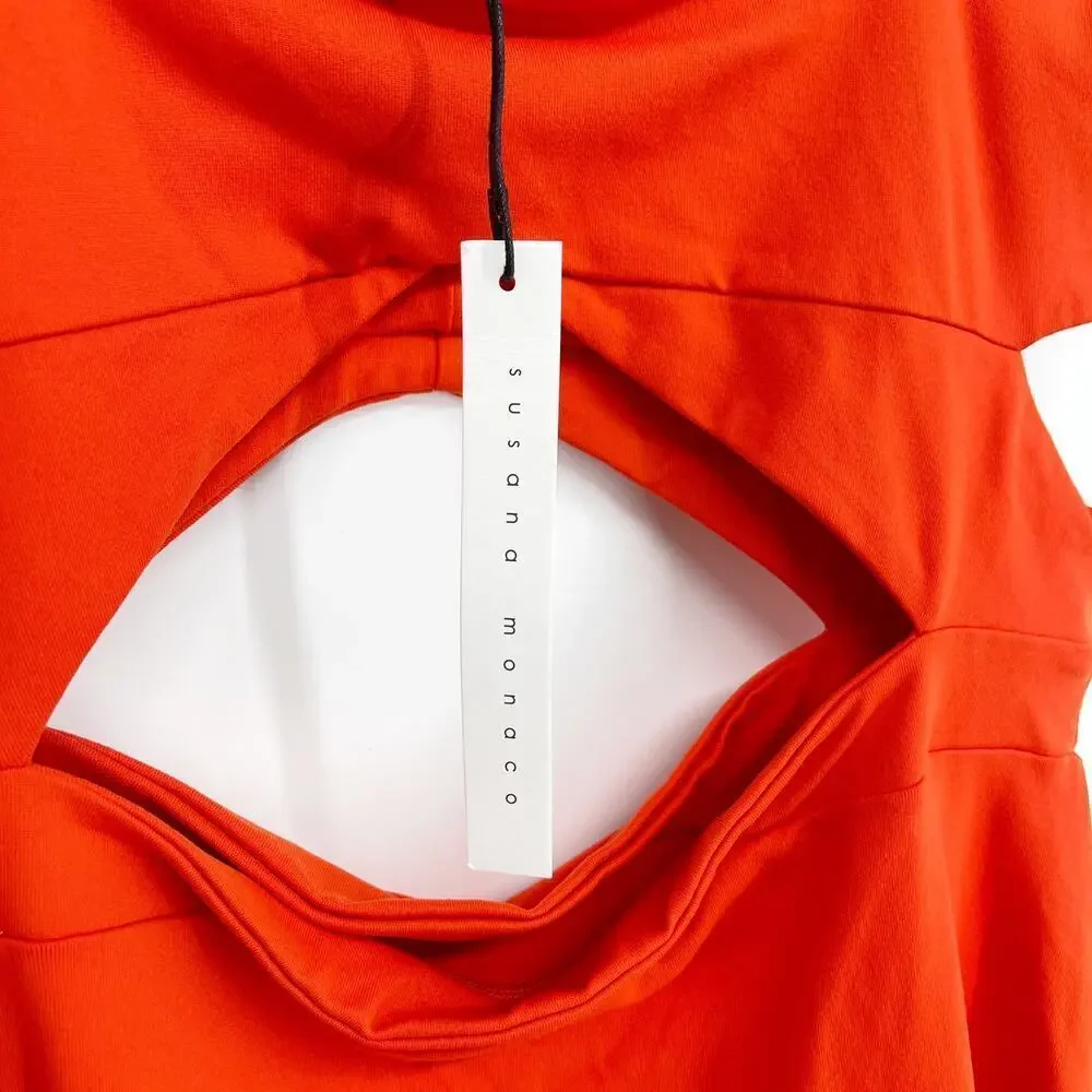 Susana Monaco A Line Cutout Dress Sunset Size Large NWT - Picture 9 of 12